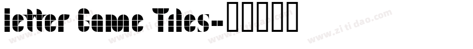 Letter Game Tiles字体转换